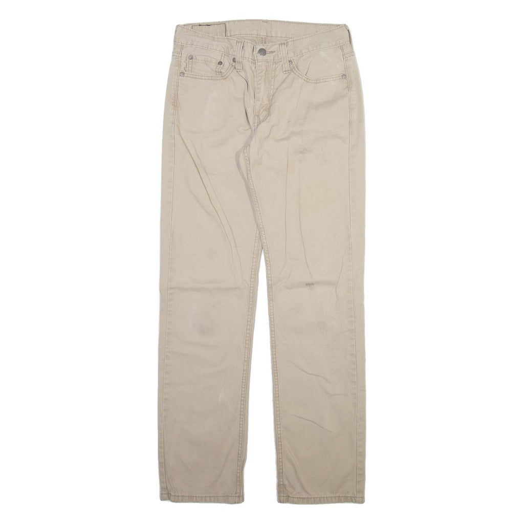 LEVI'S 514 Mens Trousers Beige Slim Straight W28 L32