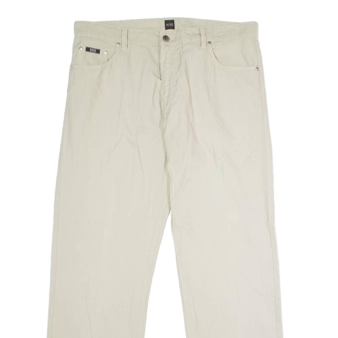 BOSS Montana Mens Trousers Beige Regular Straight W38 L32