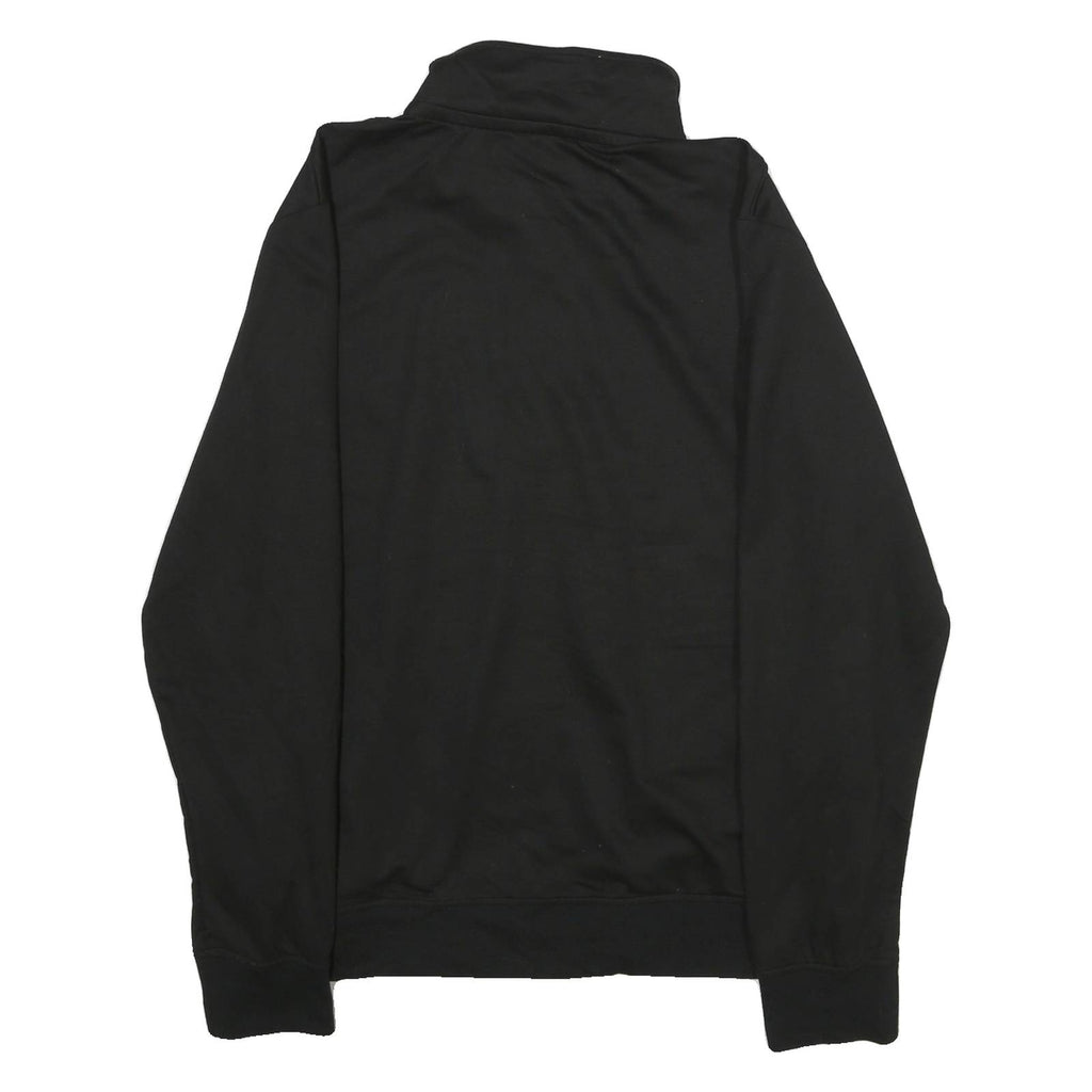 HARD ROCK CAFE Mens Black 1/4 Zip Sweatshirt L Polyester Blend Pullover