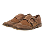HUSH PUPPIES Monk Shoes Brown Leather Mens UK 9.5
