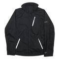 COLUMBIA Womens Black Outdoor Jacket L Nylon Plain Zip Hooded Sportswear