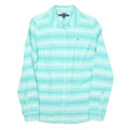 TOMMY HILFIGER Womens Blue Striped Shirt S Lightweight Cotton Blend Casual