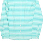 TOMMY HILFIGER Womens Blue Striped Shirt S Lightweight Cotton Blend Casual