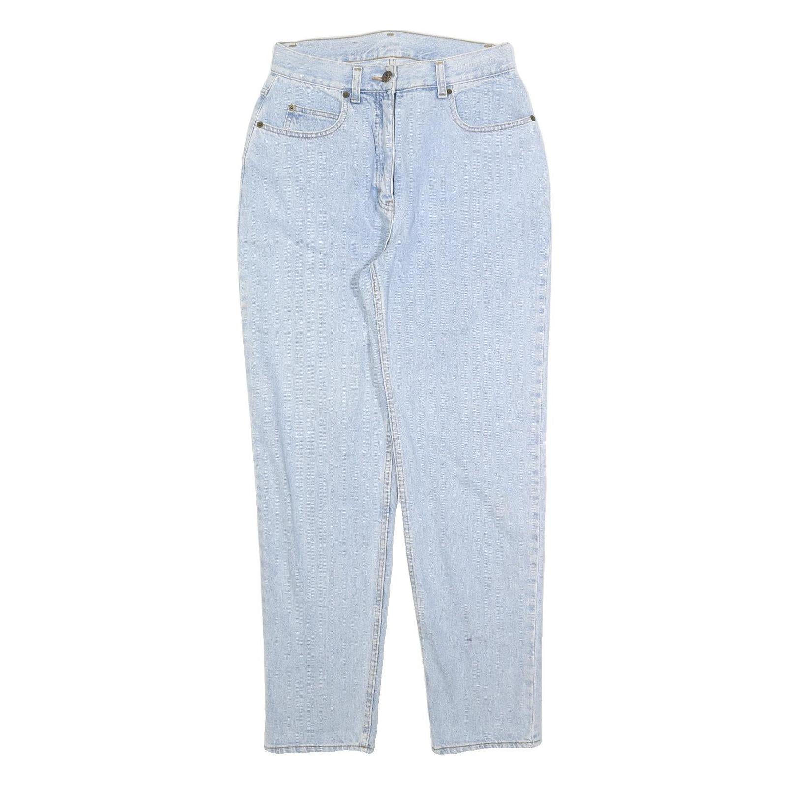 EXPLORER Womens Regular Fit Blue Denim Light Wash Jeans W28 L30 Zip Closure