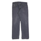 CARHARTT Mens Cotton Grey Regular Straight Trousers W33 L34 Workwear Zip Closure