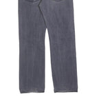 CARHARTT Mens Cotton Grey Regular Straight Trousers W33 L34 Workwear Zip Closure