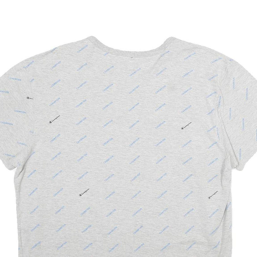 CHAMPION Mens Grey Graphic T-Shirt XL Short Sleeve Crew Neck Logo Print