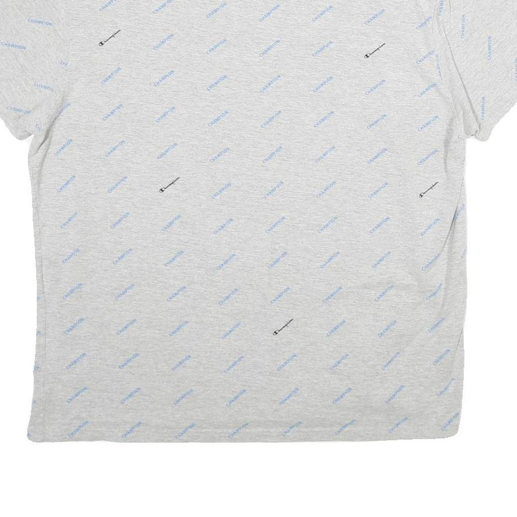 CHAMPION Mens Grey Graphic T-Shirt XL Short Sleeve Crew Neck Logo Print