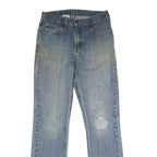 CARHARTT Mens Classic Blue Jeans Denim W32 L34 Straight Zip Cotton Workwear