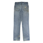 CARHARTT Mens Classic Blue Jeans Denim W32 L34 Straight Zip Cotton Workwear