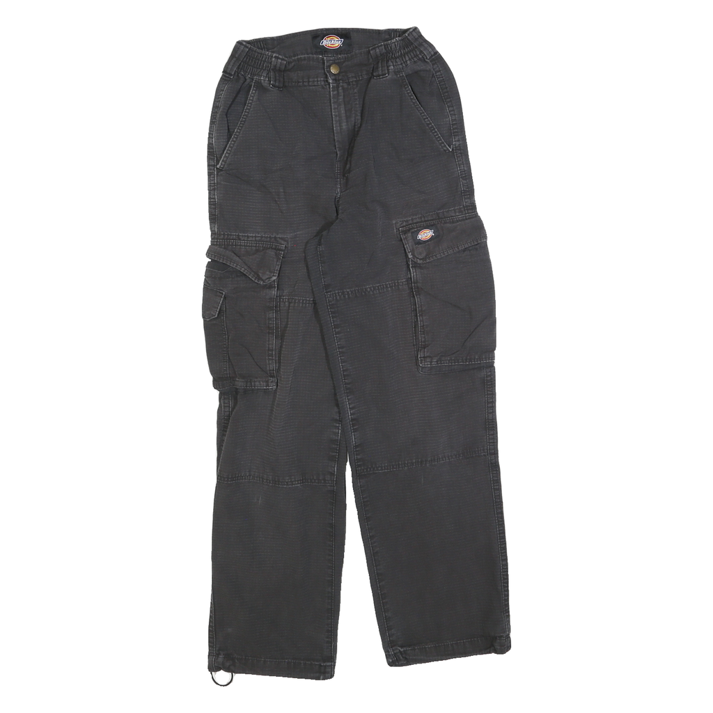 DICKIES Womens Cotton Black Regular Cargo Trousers W25 L30 Utility Workwear