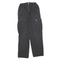 DICKIES Womens Cotton Black Regular Cargo Trousers W25 L30 Utility Workwear