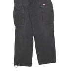 DICKIES Womens Cotton Black Regular Cargo Trousers W25 L30 Utility Workwear