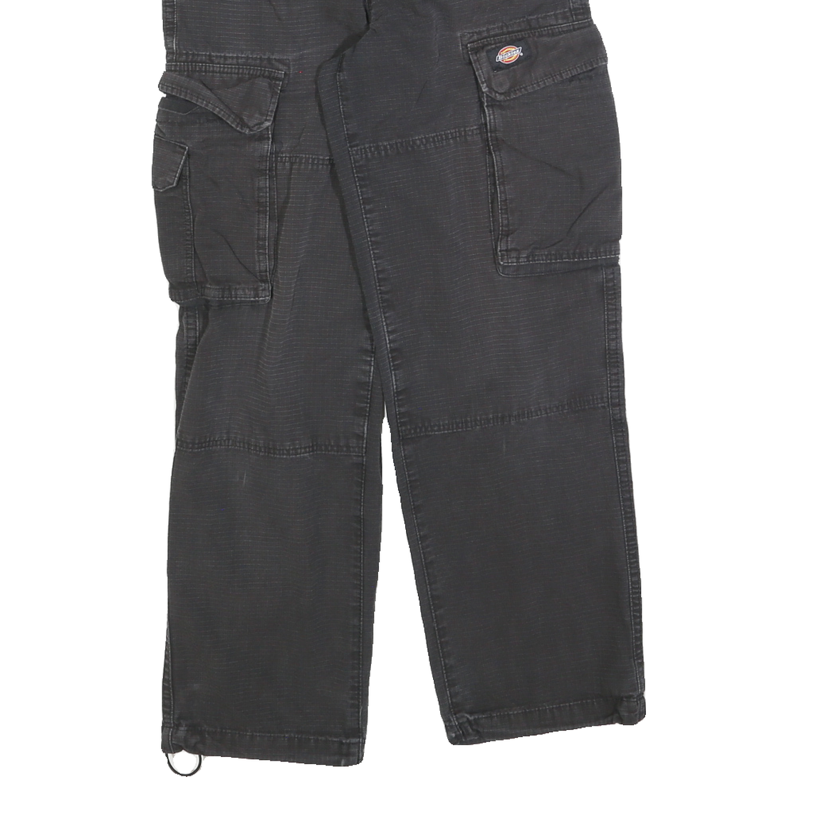 DICKIES Womens Cotton Black Regular Cargo Trousers W25 L30 Utility Workwear