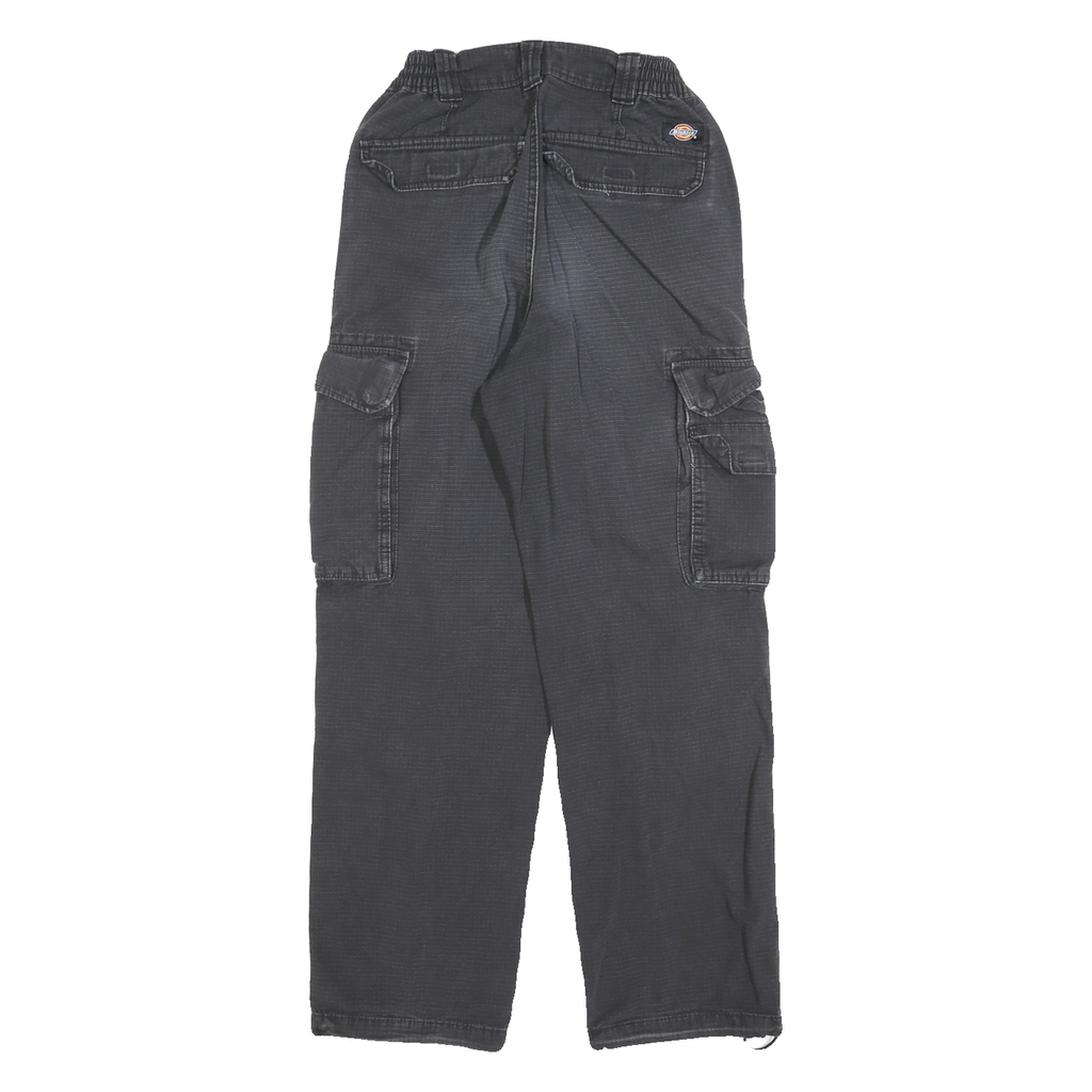 DICKIES Womens Cotton Black Regular Cargo Trousers W25 L30 Utility Workwear