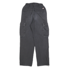 DICKIES Womens Cotton Black Regular Cargo Trousers W25 L30 Utility Workwear
