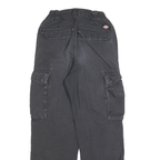 DICKIES Womens Cotton Black Regular Cargo Trousers W25 L30 Utility Workwear
