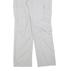 QUECHA Womens Relaxed Light Grey Polyester Blend Cargo Trousers W30 L30