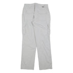QUECHA Womens Relaxed Light Grey Polyester Blend Cargo Trousers W30 L30