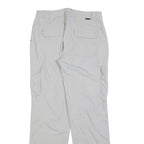 QUECHA Womens Relaxed Light Grey Polyester Blend Cargo Trousers W30 L30