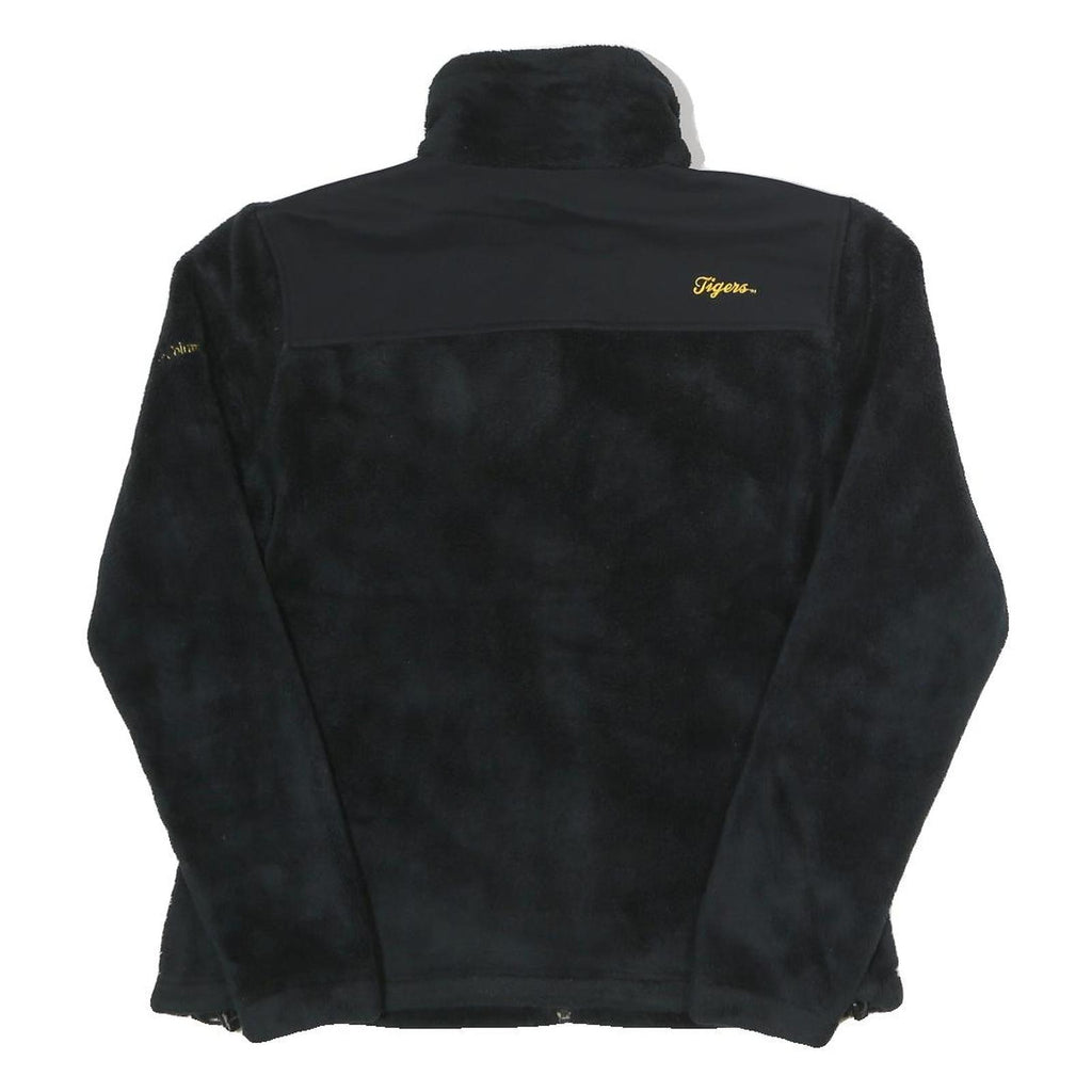 COLUMBIA Womens Black LSU Tigers Fleece Jacket M Polyester Zip Long Sleeve