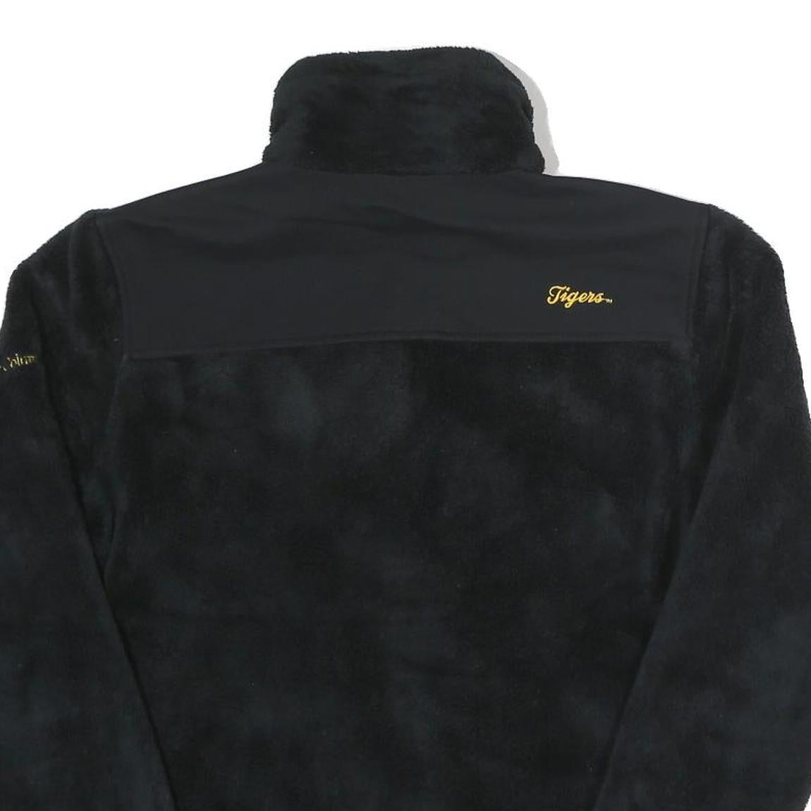 COLUMBIA Womens Black LSU Tigers Fleece Jacket M Polyester Zip Long Sleeve