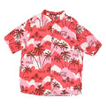 COCA COLA Mens Red & Pink Hawaiian Shirt 2XL Polyester Blend Casual Tropical