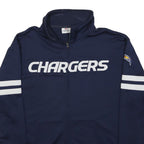 NFL Mens Navy Blue Chargers Cotton Blend Zip Jacket L Sports Team Apparel