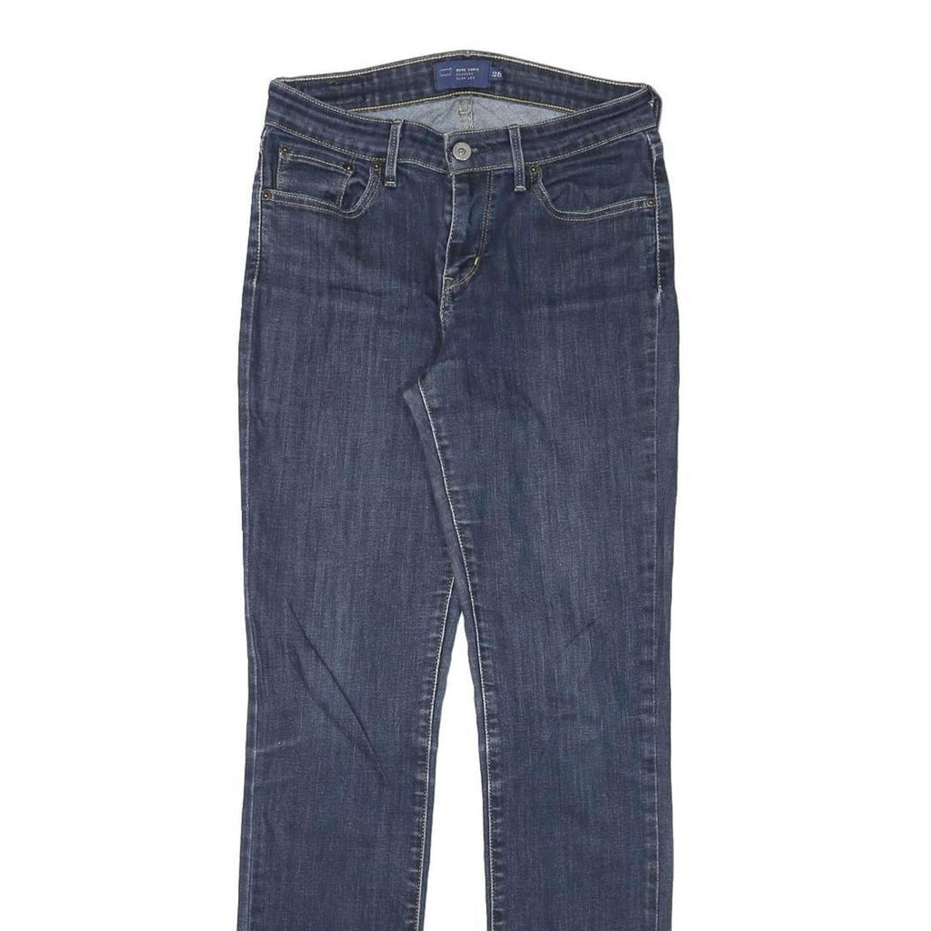 LEVI'S Womens Slim Blue Denim Jeans W26 L30 Cotton Blend Zip Casual Stylish