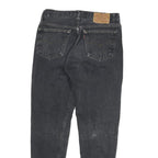 LEVI'S Mens Jeans Black Slim Straight Denim Rinse W30 L27 Button Closure