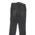 TOMMY HILFIGER Womens Black Regular Skinny Denim Raw W27 L29 Zip Pocket Jeans