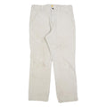 CARHARTT Mens Relaxed Cotton Blend Beige Workwear Trousers W32 L28 Durable Zip
