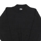 JOLIE Womens Black Plain Acrylic Jumper Crew Neck Basic Knit Size S Soft Fit