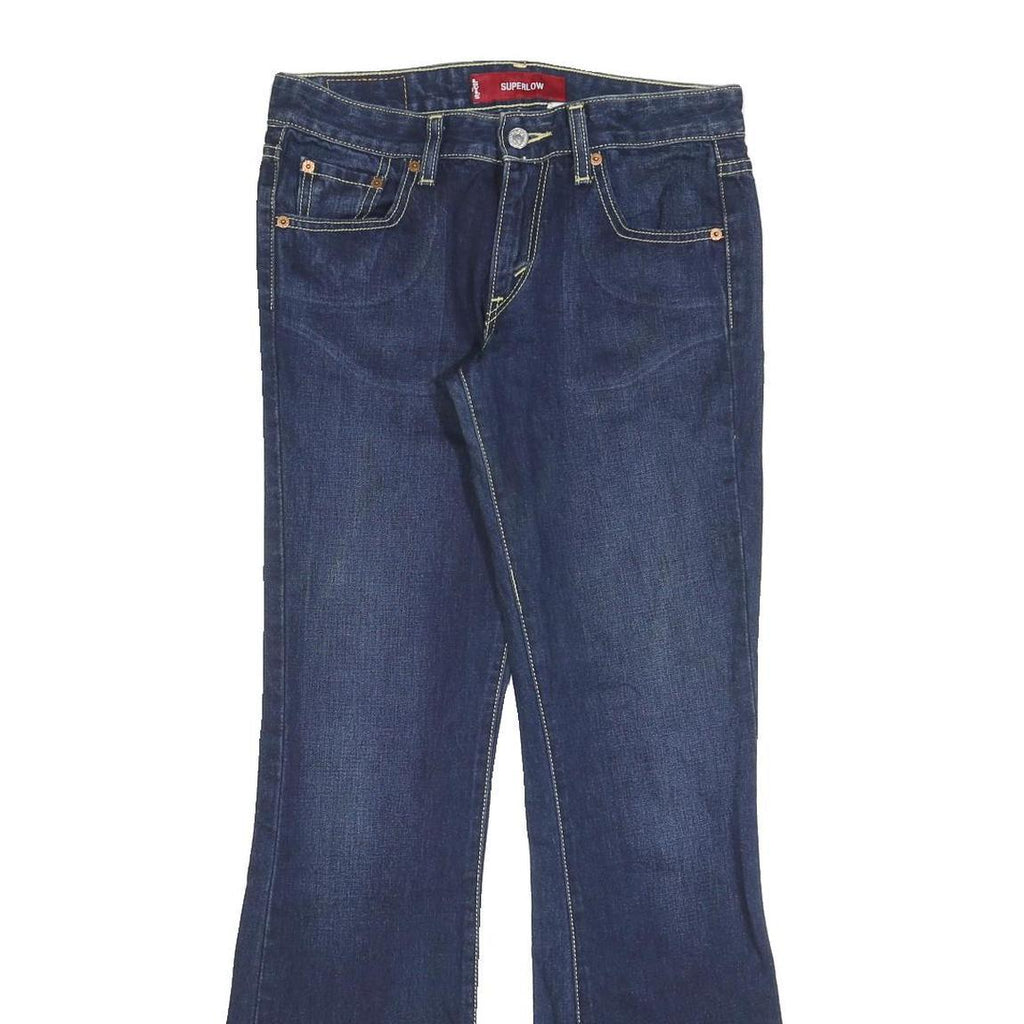 LEVI'S 518 Womens Slim Jeans Blue Denim Raw W30 L32 Stylish Comfortable Classic
