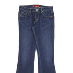 LEVI'S 518 Womens Slim Jeans Blue Denim Raw W30 L32 Stylish Comfortable Classic
