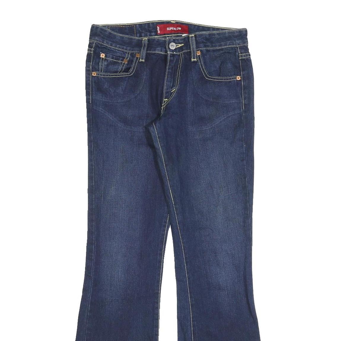 LEVI'S 518 Womens Slim Jeans Blue Denim Raw W30 L32 Stylish Comfortable Classic