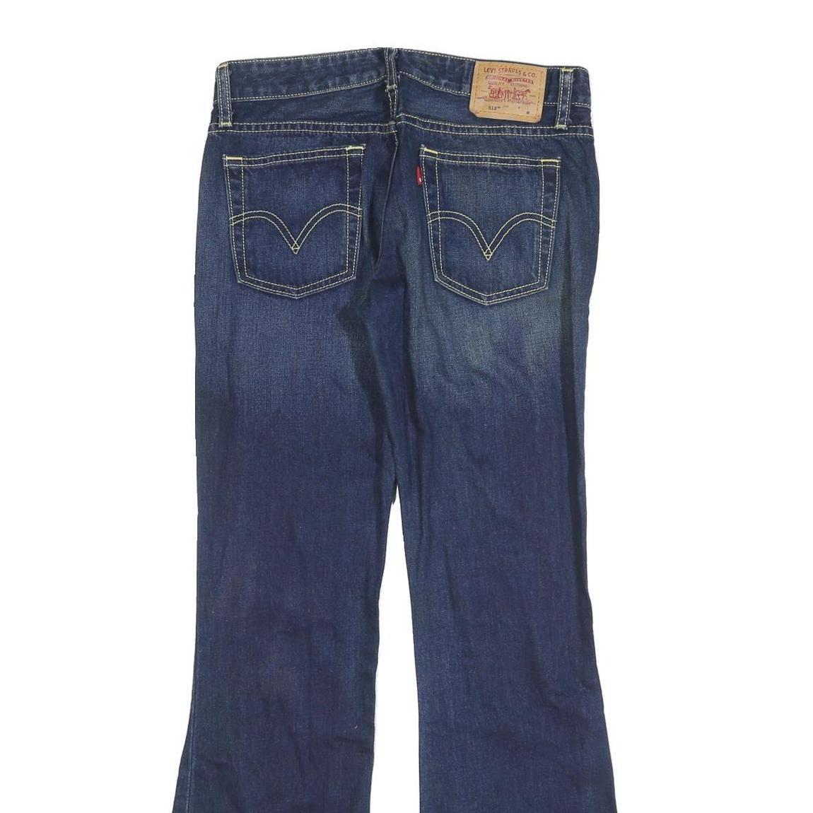 LEVI'S 518 Womens Slim Jeans Blue Denim Raw W30 L32 Stylish Comfortable Classic