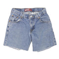LEVI'S Womens Denim Blue Casual Shorts M W28 Raw Hem Classic Fit
