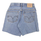 LEVI'S Womens Denim Blue Casual Shorts M W28 Raw Hem Classic Fit
