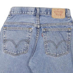 LEVI'S Womens Denim Blue Casual Shorts M W28 Raw Hem Classic Fit