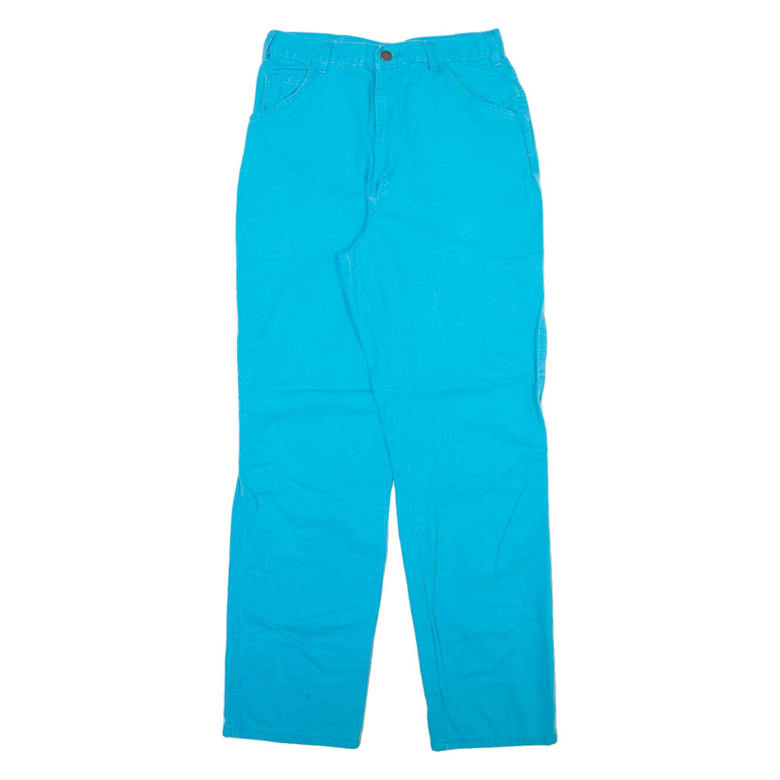 DICKIES Carpenter Womens Trousers Blue Regular Straight W27 L29