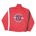 NAUTICA Mens Red & Black Competition Jacket L Polyester Zip Colourblock