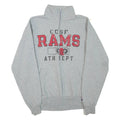CHAMPION Eco Fleece CCSF Rams Mens Sweatshirt Grey 1/4 Zip USA M