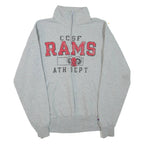 CHAMPION Eco Fleece CCSF Rams Mens Sweatshirt Grey 1/4 Zip USA M