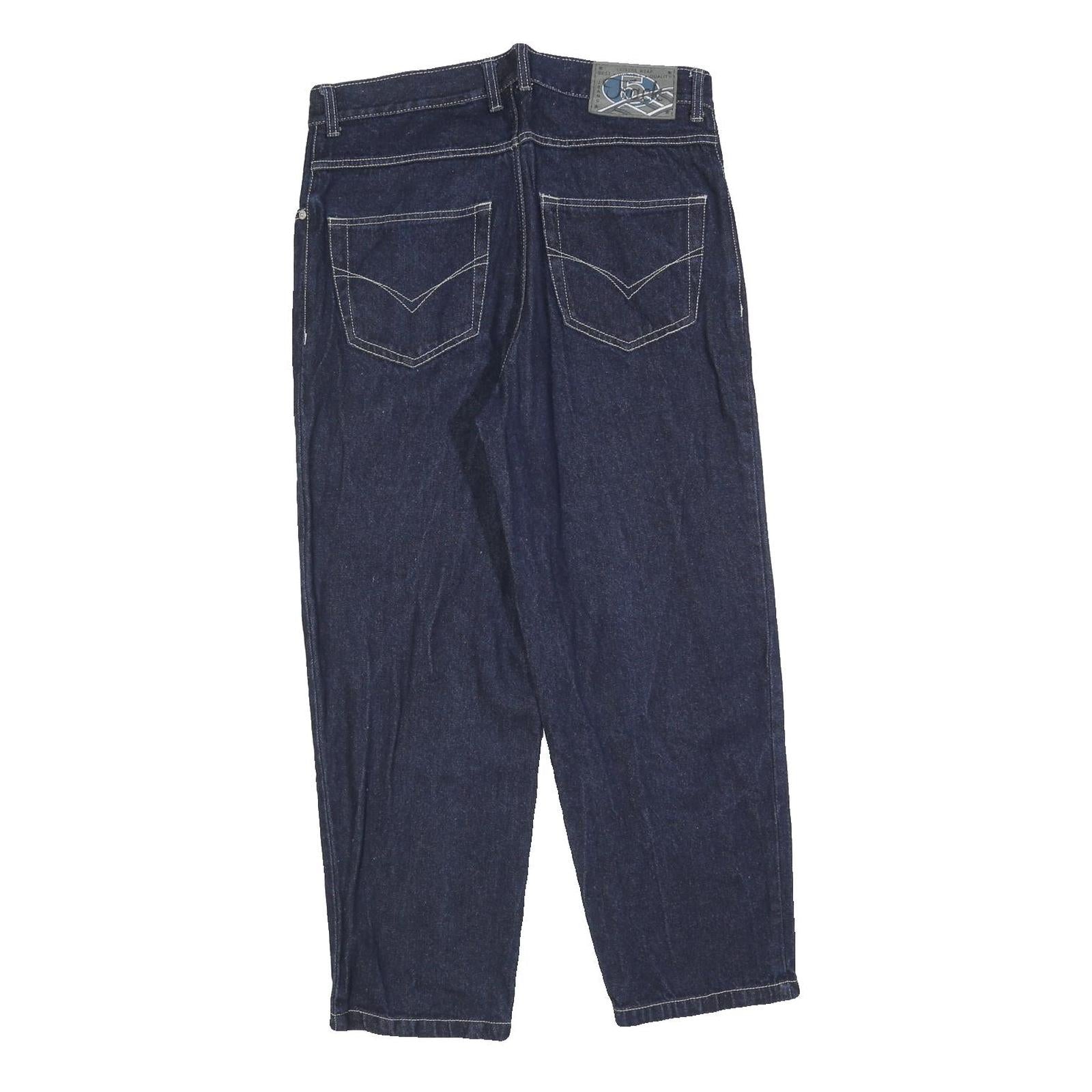 FRACK Womens Jeans Blue Regular Straight Denim Raw W32 L27 Classic Fit