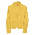 IMPERIAL Womens Yellow Jacket XL Polyester Blend Button Plain Long Sleeve