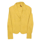 IMPERIAL Womens Yellow Jacket XL Polyester Blend Button Plain Long Sleeve