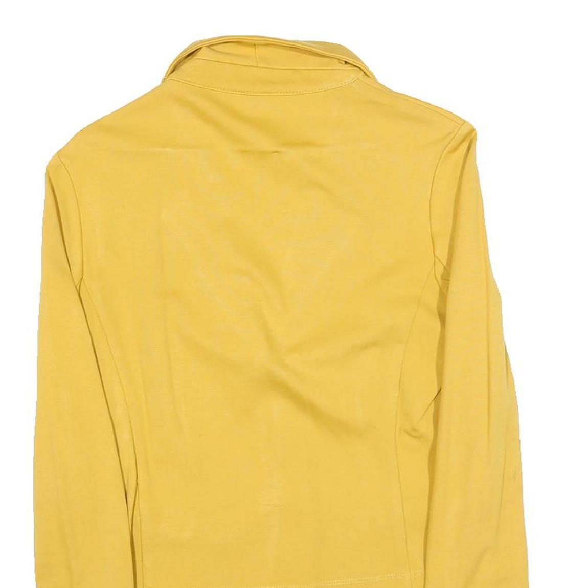 IMPERIAL Womens Yellow Jacket XL Polyester Blend Button Plain Long Sleeve