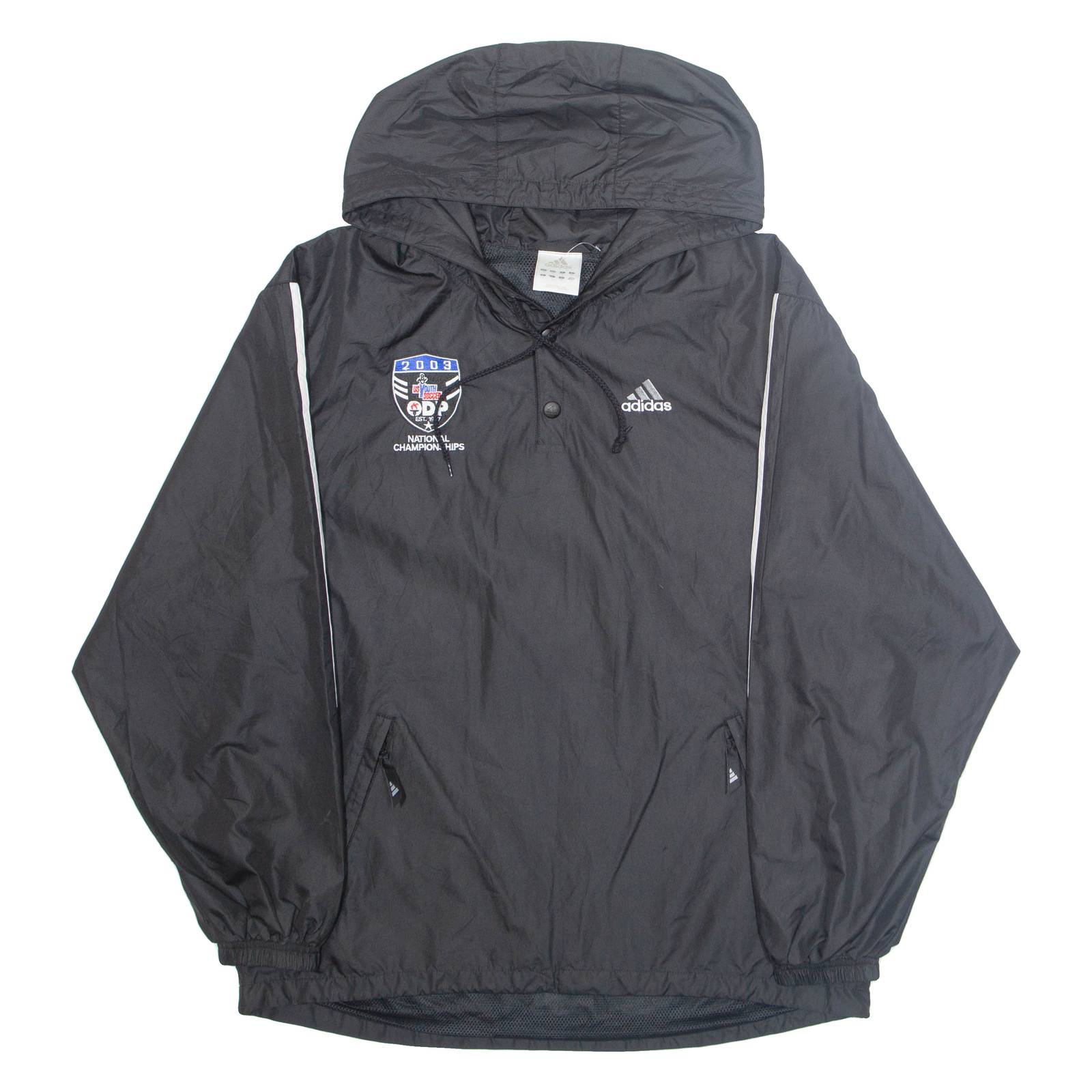 ADIDAS National Championships Mens Pullover Jacket Black Hooded S