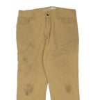 CARHARTT Mens Cotton Blend Beige Regular Fit Straight Leg Trousers W36 L30